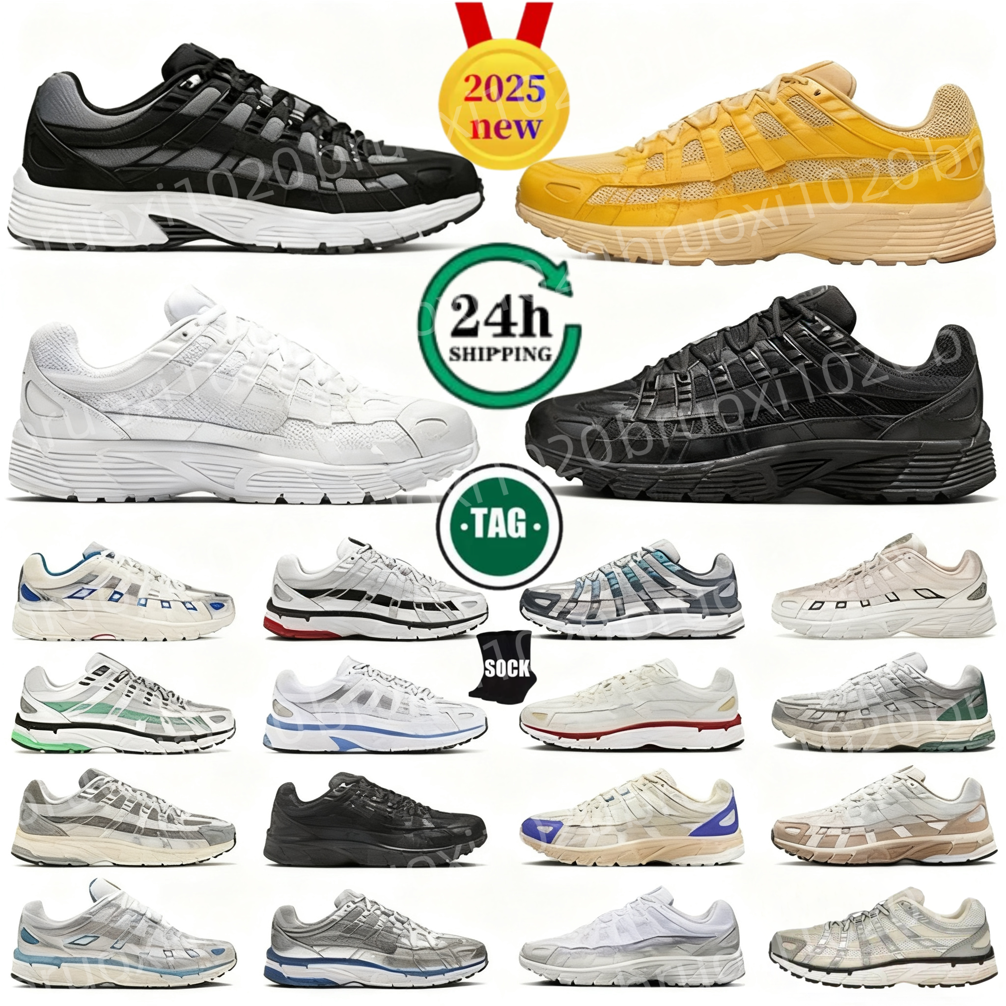 Designer P6000 P 6000 Men Casual Shoes University Gold Triple Black White Khaki Wolf Grey Metallic Womens Outdoor Sports Trainers mens shoes sneakers Big Size 36-47