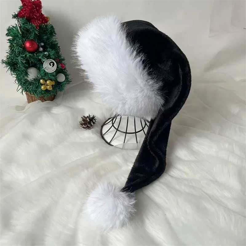 Christmas Hat Santa Hat Holiday for Adults Unisex Velvet Comfort Extra Thicken Xmas Hat for New Year Festive Party Christmas De Y251115