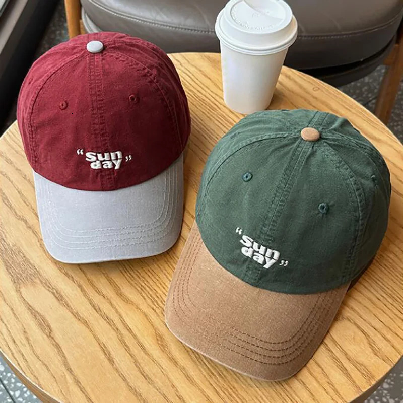 Contrasting Color Baseball Cap For Men Women JK Letters Embroidery Sun Visors Hat Casual Soft Top Couple Peaked Caps 250414
