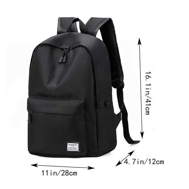 15 Inches Versatile Backpack Trendy Washable Oxford Cloth Computer Bag Black Gray Blue Red School Student Backpack UnisexW251114