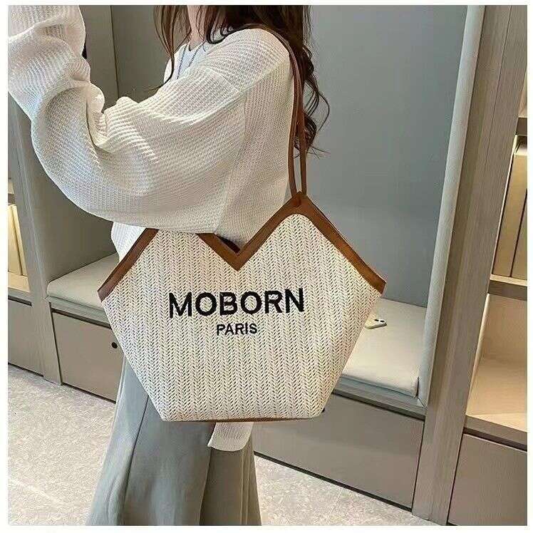 Handmade Beach Bag Simple Grass 2024 Summer New Casual Shoulder For Women Beach Woven Tote Bag Kq2