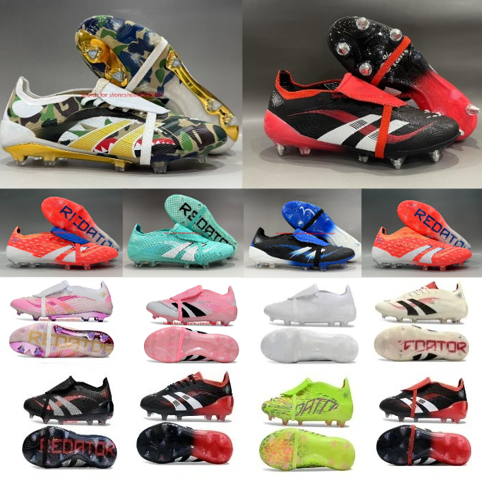 2025 Good Quality Football Boots 25th Tongue Fold Laceless Laces FG Mens Soccer Cleats Comfortable Training Leather Football Shoes kids uk3.5-uk11