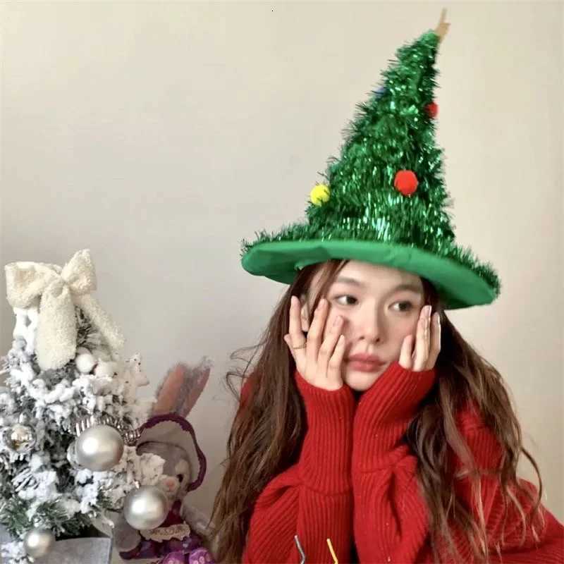 Christmas Hat with Small Tree Headband for Women Men Fun Xmas Photo Booth Props Party Hair Accessories Decorations Y251115