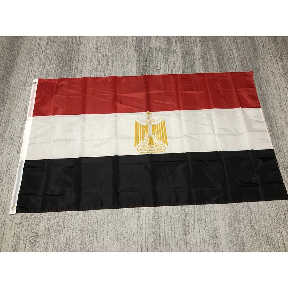 Egyptian flag 150x90cm 3x5fts high-quality polyester pendant banner Egyptian flag for home decoration S25415