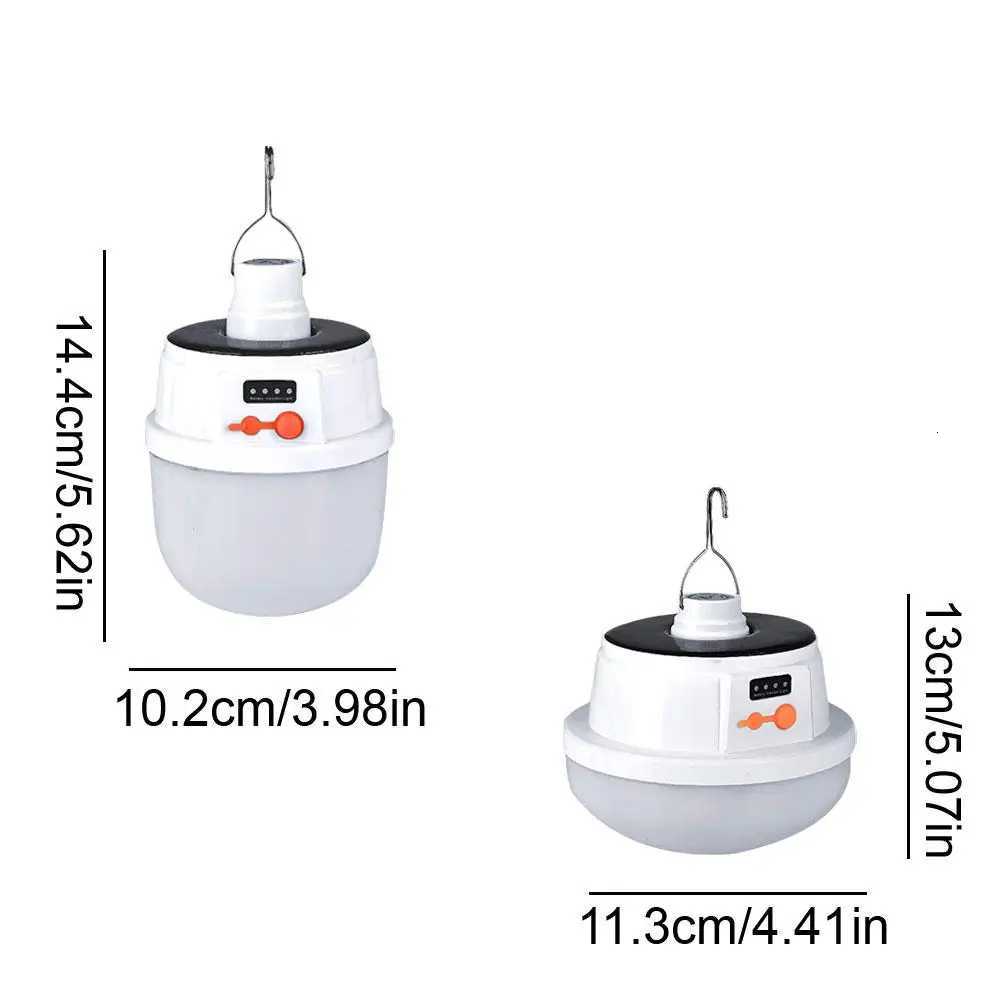 Camping Lantern Solar LED Light DC Fast Charging Portable Bulb 5Lighting Modes Tent Hanging Bulb for Outdoor Hiking Emergency M251115