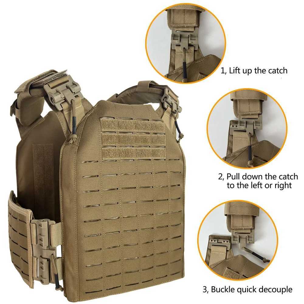 Special Offer Clearance 1000D Nylon Laser Cutting Modular Quick Release Adjustable Tactical Vest for Hunting (CB MCBK) XJ251114