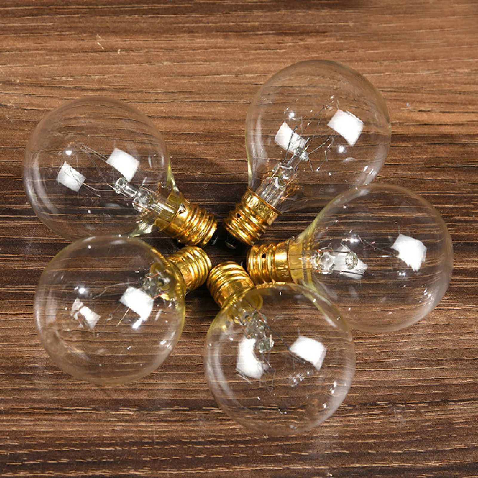 25pcs Light Bulbs Replacement G40 Tungsten Bulb Lamp 7W 220-240V Clear Globe Bulb E12 Base Light Bulbs for Indoor Outdoor Patio C251115