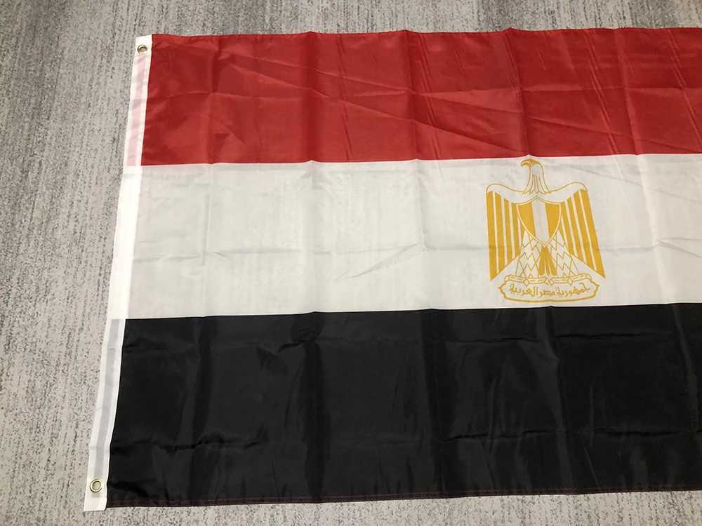 Egyptian flag 150x90cm 3x5fts high-quality polyester pendant banner Egyptian flag for home decoration S25415