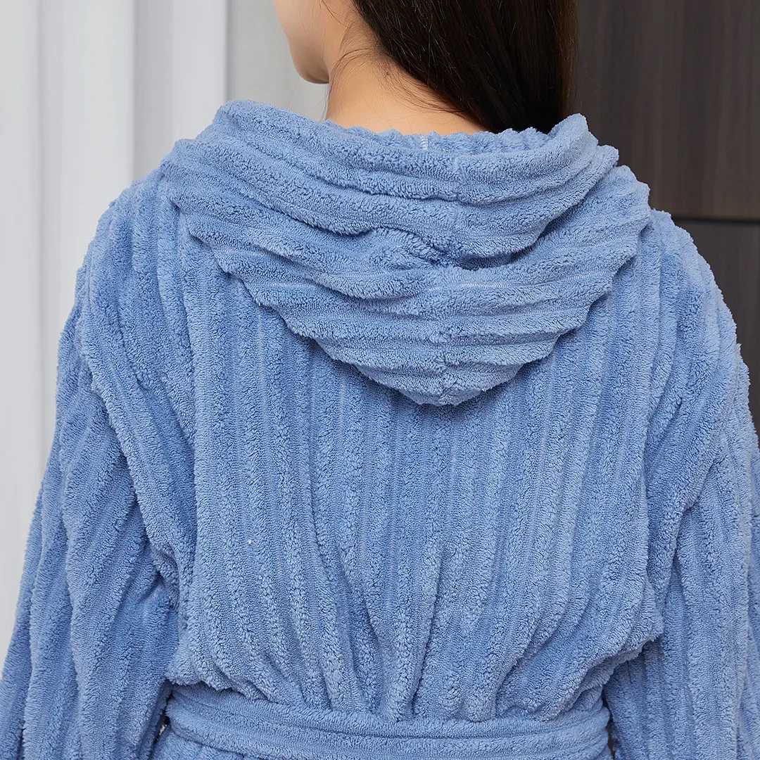 Couples Thickened Coral Fleece Bathrobes Winter Warm Hooded Men Women Home Clothes Absorbent Bath Robe Sleepwear Set Autumn C251115