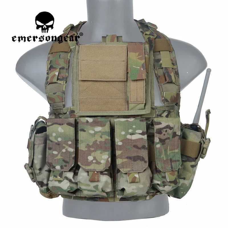 Emersongear For RRV Tactical Vest with Magazine GP Pouches Lightweight Set Training Combat Airsoft Hunting Hiking Trekking Nylon XJ250730XJ251114