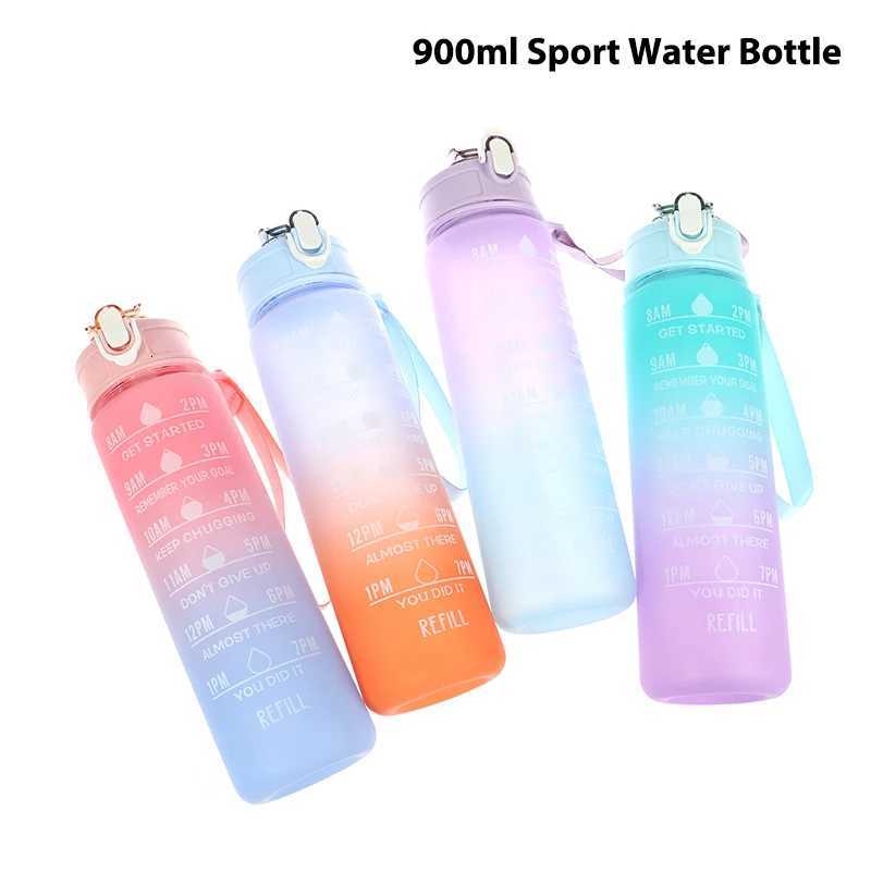 900ML Sport Water Bottle Leakproof Bottles Drinking Outdoor Travel Portable Water Bottle Gym Fitness JugsW251114