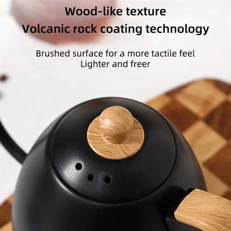 B97A-Kettle Hand-Made Coffee Pot Food Grade Stainless Steel Slender Mouth Electric Kettle Tea Gooseneck Pot EU Y251114