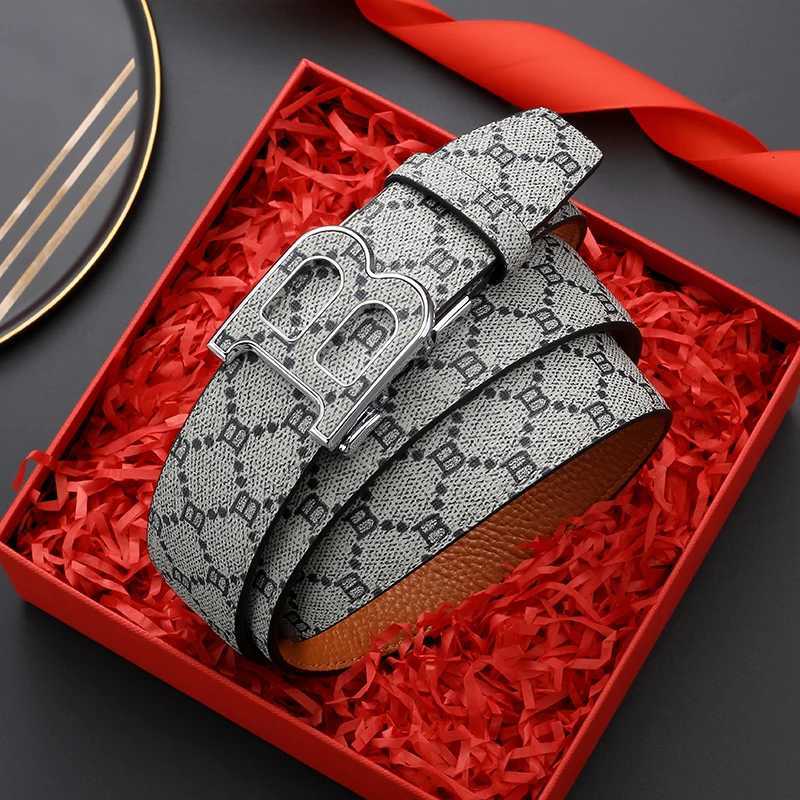 fashion belt luxury men fashion business alloy needle mens B buckle head waist belt for men