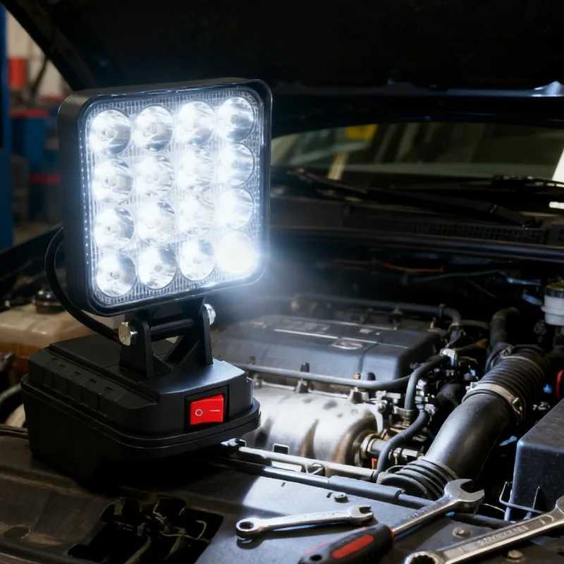 Outdoor 144V/18V LED Work Light Lithium Battery Lanterns Flashlight Camping Lamps Emergency Lighting Long-lasting Illumination M251115