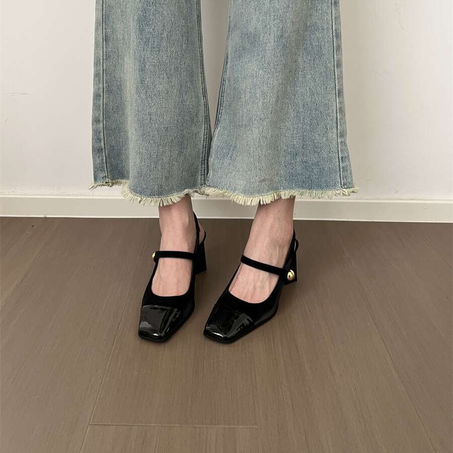 Silver Closed-Toe Sandals for Women 2025 kitten Heels with Designer Shoe Dress Comfortable Elegant sling back Shoes