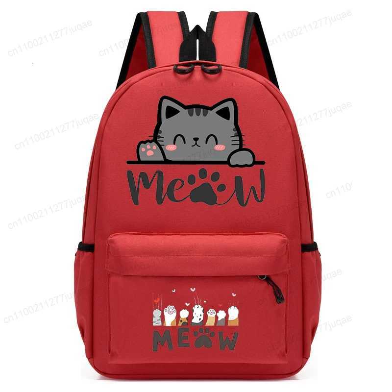 Cute Cat Kawaii Back To School Bookbag Backpack for Girl Boy Children Rucksack Fashion Casual School Bags Kids Birthday GiftW251114
