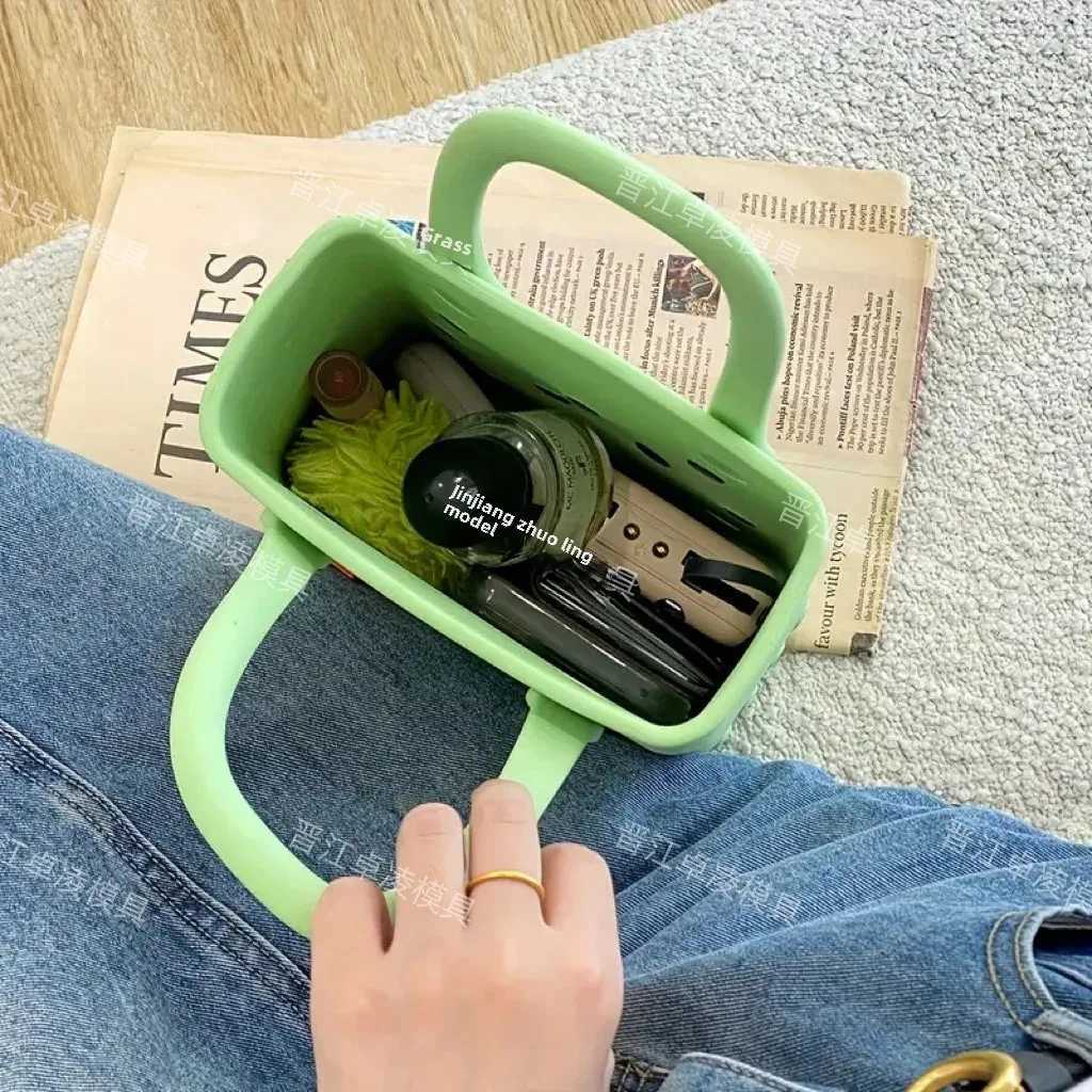 Waterproof portable DIY mini beach bag with movable hole storage EVA bag compact portable handbag W250415
