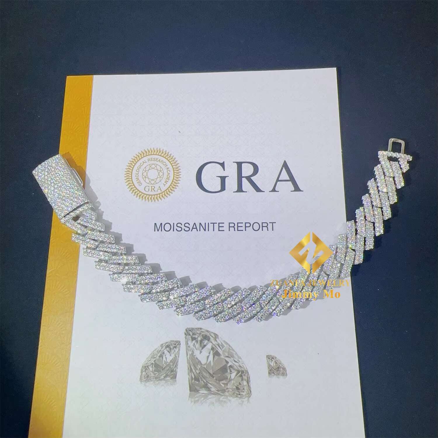 Bulk Stock Best Selling Pass Diamond Tester 925 Solid Silver 12mm Two Rows Iced Out Hip Hop VVS1 Moissanite Miami Cuban Link