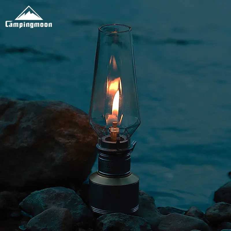 CAMPINGMOON T-1-BK High Temperature Camping Glass Lamp Durable Gas Lantern Shade Outdoor Camping lampshade M251115