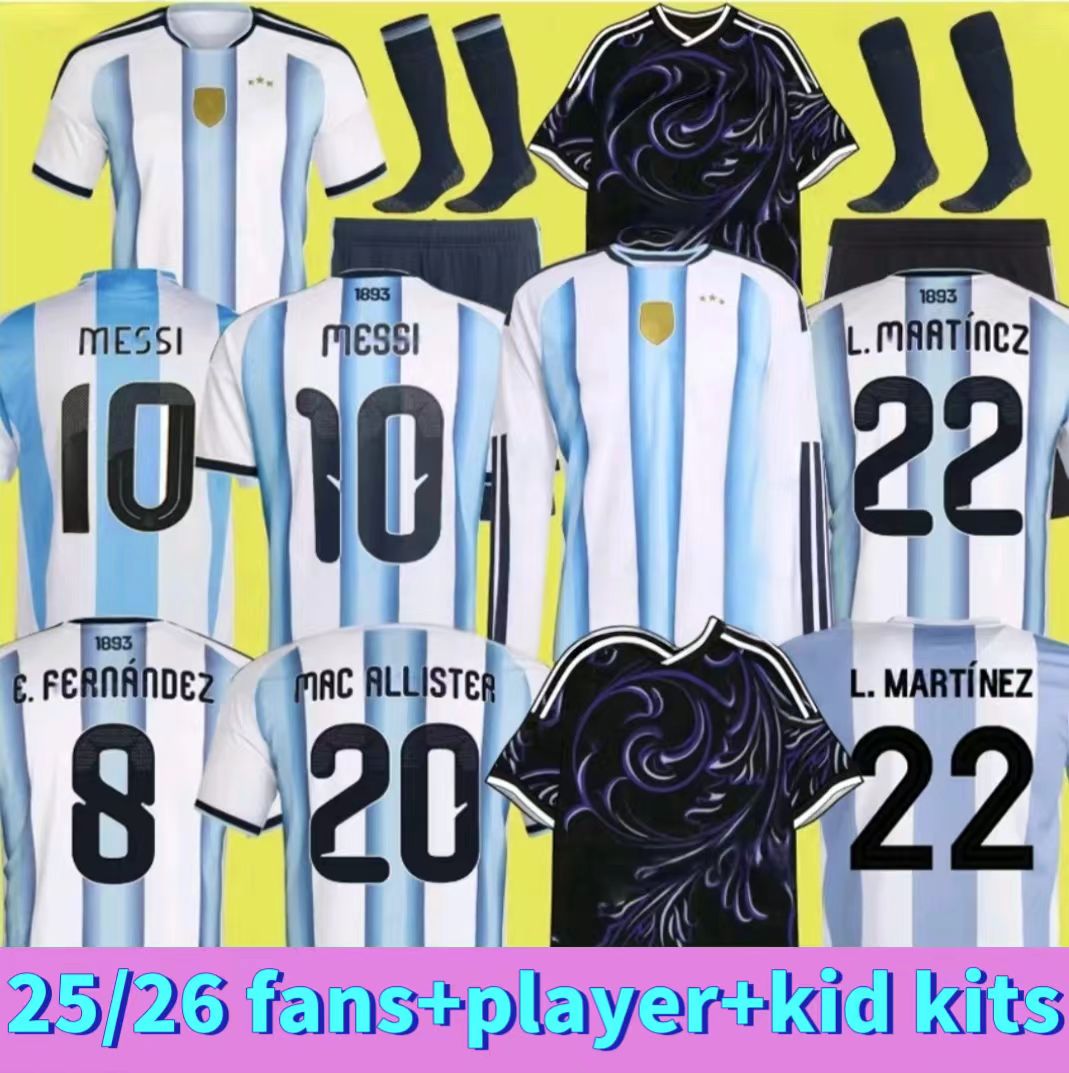 2026 World Cup Special Edition jersey Long sleeves kit soccer Jerseys GARNACHO DE PAUL Football Shirts Men DI Maria Kids Goalkeeper training sets