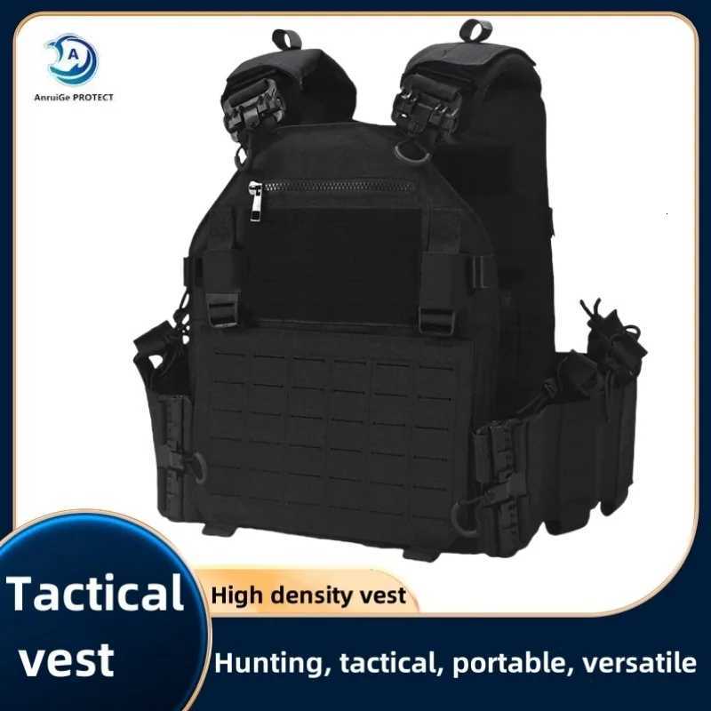 New Combat Vest 6094 Quick Release Lightweight Laser Cut Tactical Vest Black Gear Carry Hunting Tactical Vests XJ250730XJ251114