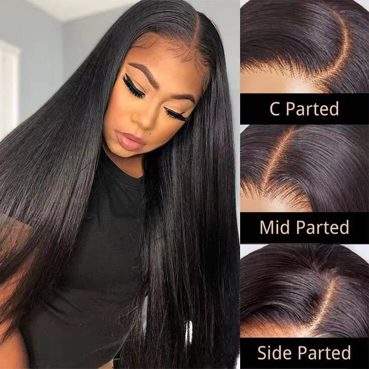 10A Grade Human Hair Wig Virgin Brazilian Hair Wear and Go Glueless Human Hair Wig Straight HD Lace Front Wig for Black Women