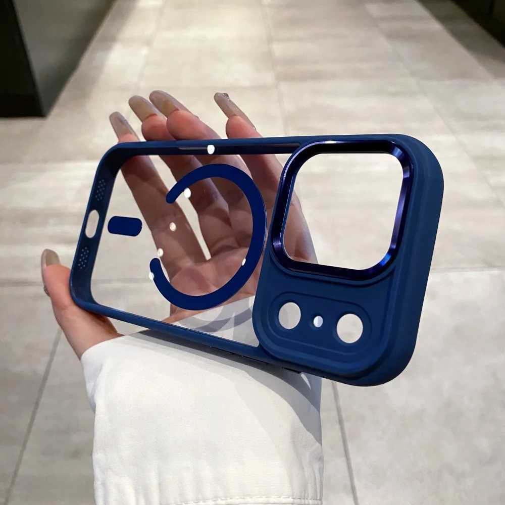 for iPhone 17 Air Luxury for Acrylic Case for iPhone 17 16 15 Pro Max Plus 13 14 Magnetic Wireless Charging Hard Cover J251202