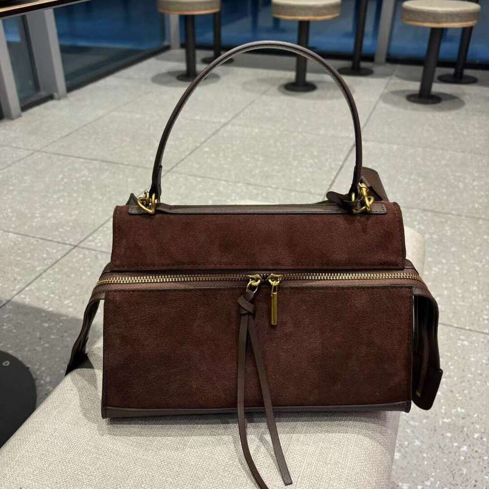 Mm Women's Bags Advanced Matte Leather Large Capacity Tote Handbag For Women, New Suede Versatile Commuting Single Shoulder Diagonal Cross Bag Tr