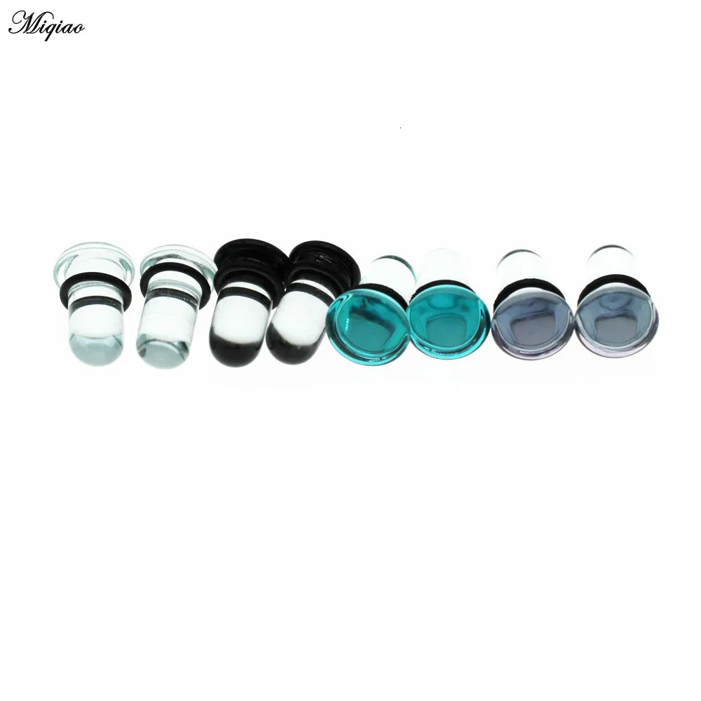 Miqiao 2 Pcs 6-25mm Body Piercing Jewelry Glass Ear Expander Auricle Earrings Earplugs Plugs and Tunnels 250408