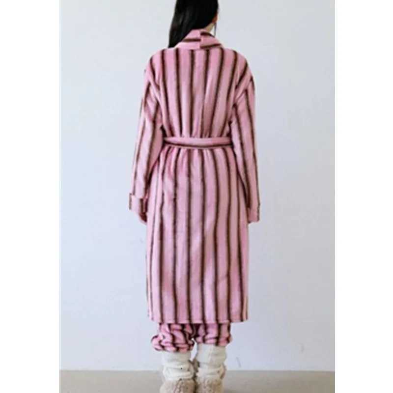 Women Men Plush Soft Robe Fluffy Bathrobe Fleece Spa Robe And Long Pants 2 Piece Clothes Female Super Soft Long Cozy Bathrobe C251115