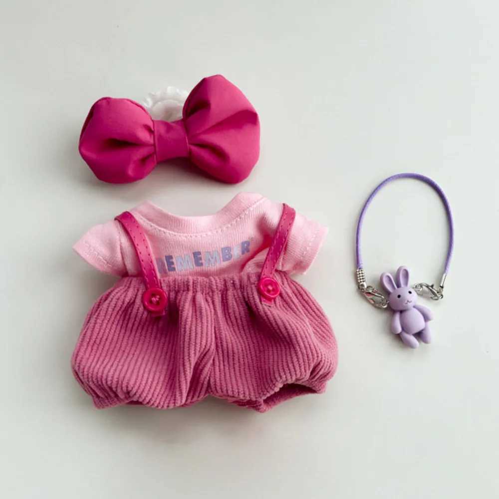 original 17cm labubu clothes outfit Plush doll clothes Macaron Cute Clothing DIY Kid Gift Clothes Hair accessories v1v2 clothes X250526
