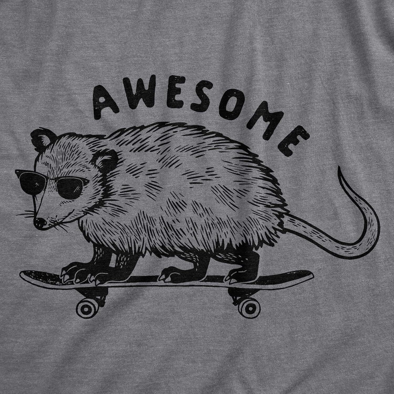 T shirt for Mens Mens Awesome Possum T Shirt Funny Cool 90s Retro Animal Lover Graphic Tee Shirts Casual Tops Clothes Short sleeve