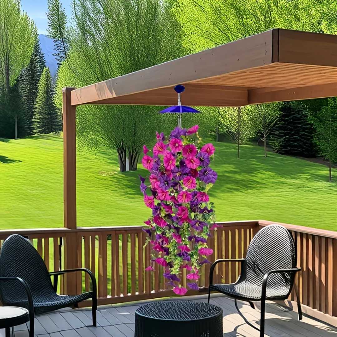 1-10pcs UV-Resistant Artificial Morning Glory Eucalyptus Hanging Wall Door Decoration For Home Garden Wedding Versatile OutdoorM251115