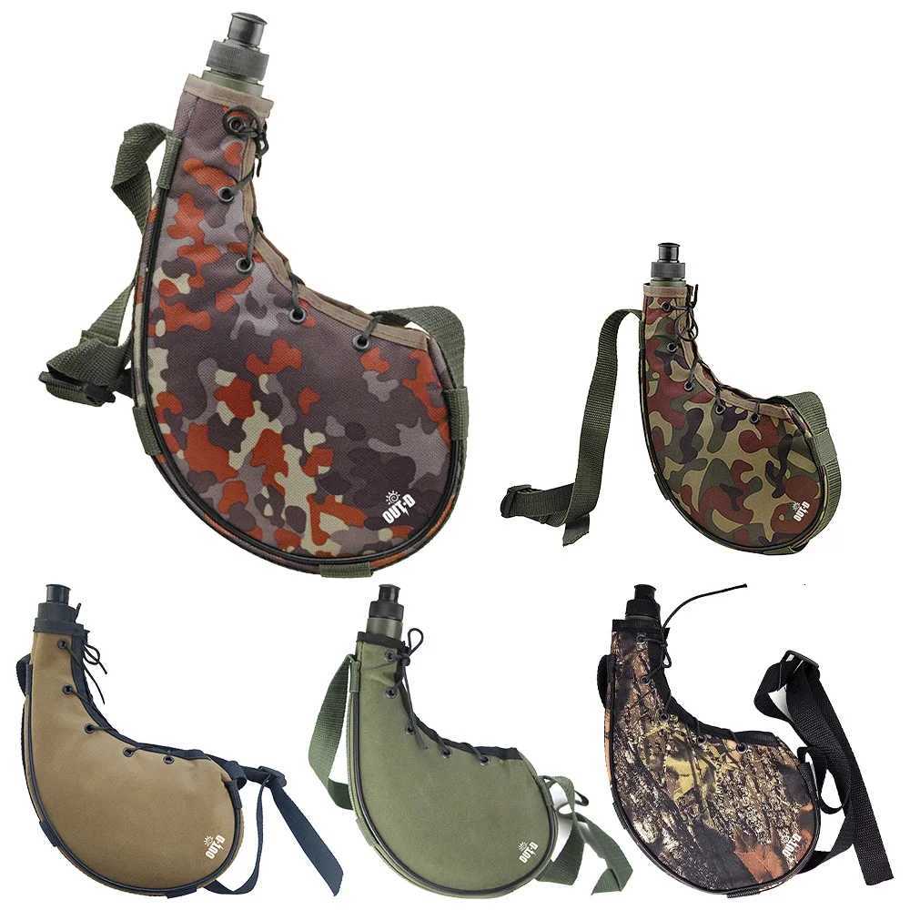 Outdoor Water Bottle 800ml Water Kettle Sports Bottles with Shoulder Strap for Hiking BackpackingW251114