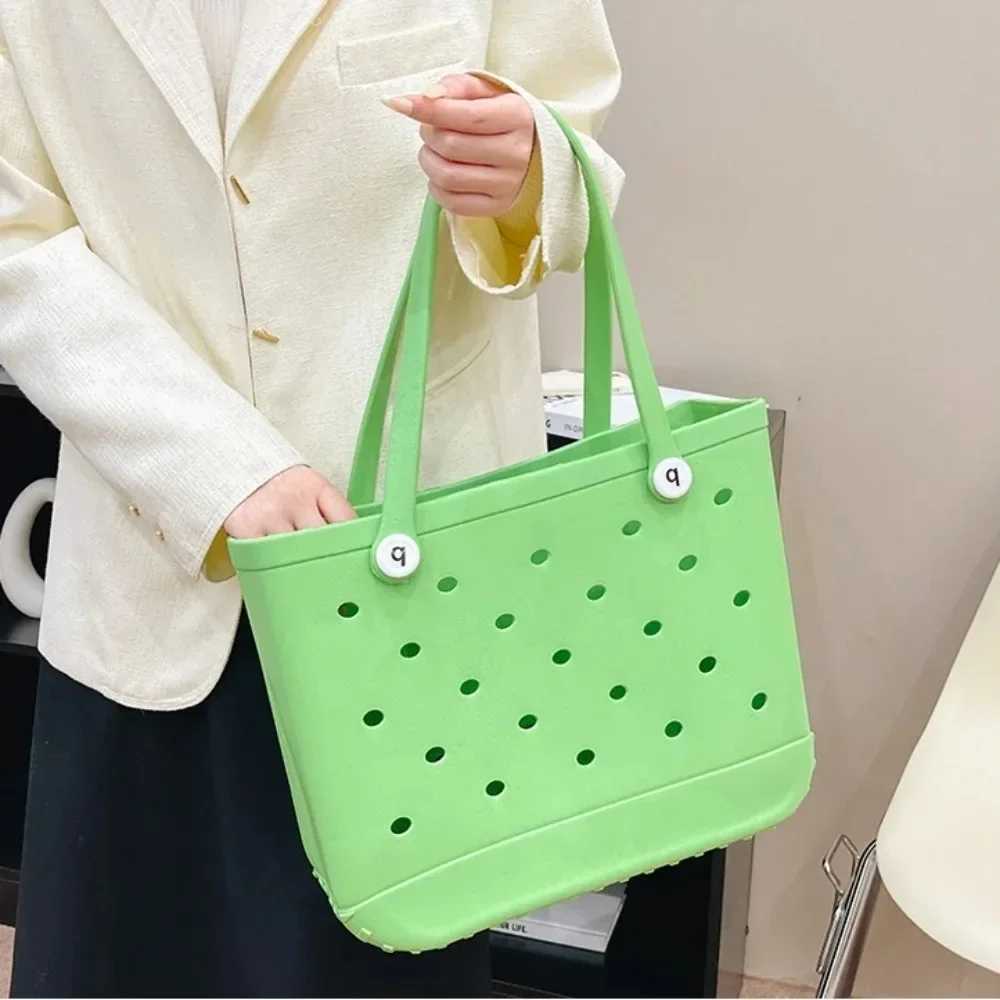 Handbag beach bag square shopping bag hot selling bag new EVA hole bag DIY beach bag bolsas de playa grandstravel bag W250415