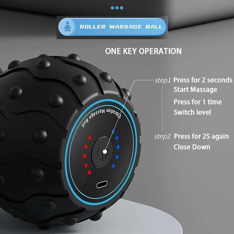 Smart Vibrating Peanut Portable Rechargeable Body Muscle Relaxation Neck Back Foot Massage Fascia Yoga Ball