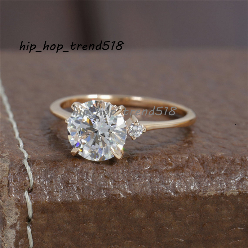 Jewelry Lab Grown Diamond 2.0 Carat Round Cut Solitaire Ring Real Gold IGI Certificate Engagement Fashion Ring For Women