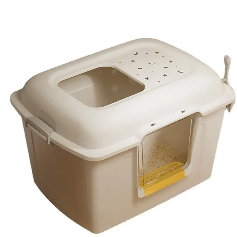 Super Large Dual Purpose Cat Litter Basin Cat Toilet Cat Supplies Open Anti Splashing Extra Large Excrement Drop- 250414