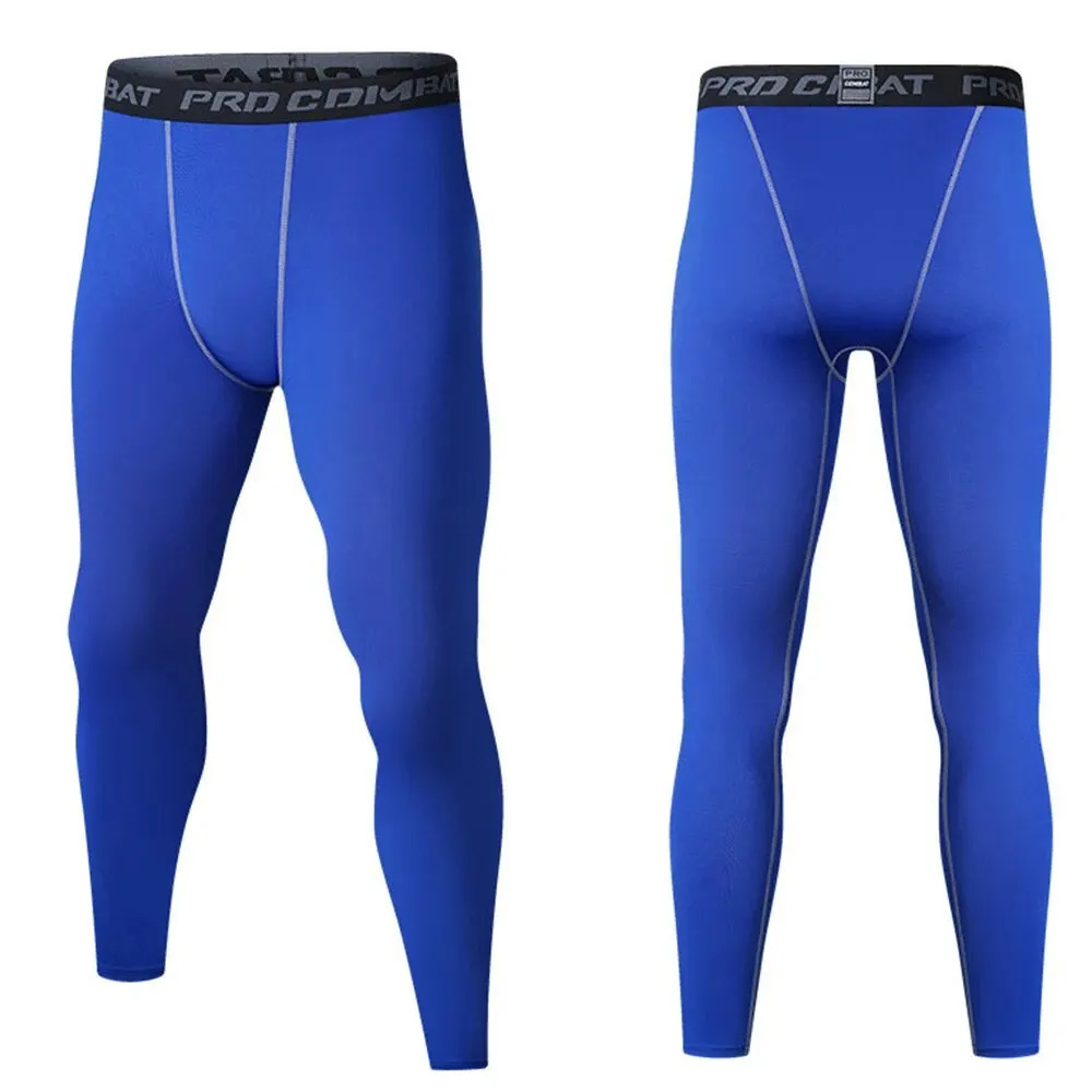 Mens Running Leggings Sportswear Quick Dry Gym Fitness Tights Workout Training Jogging Sports Trousers Compression Sport Pants 250415