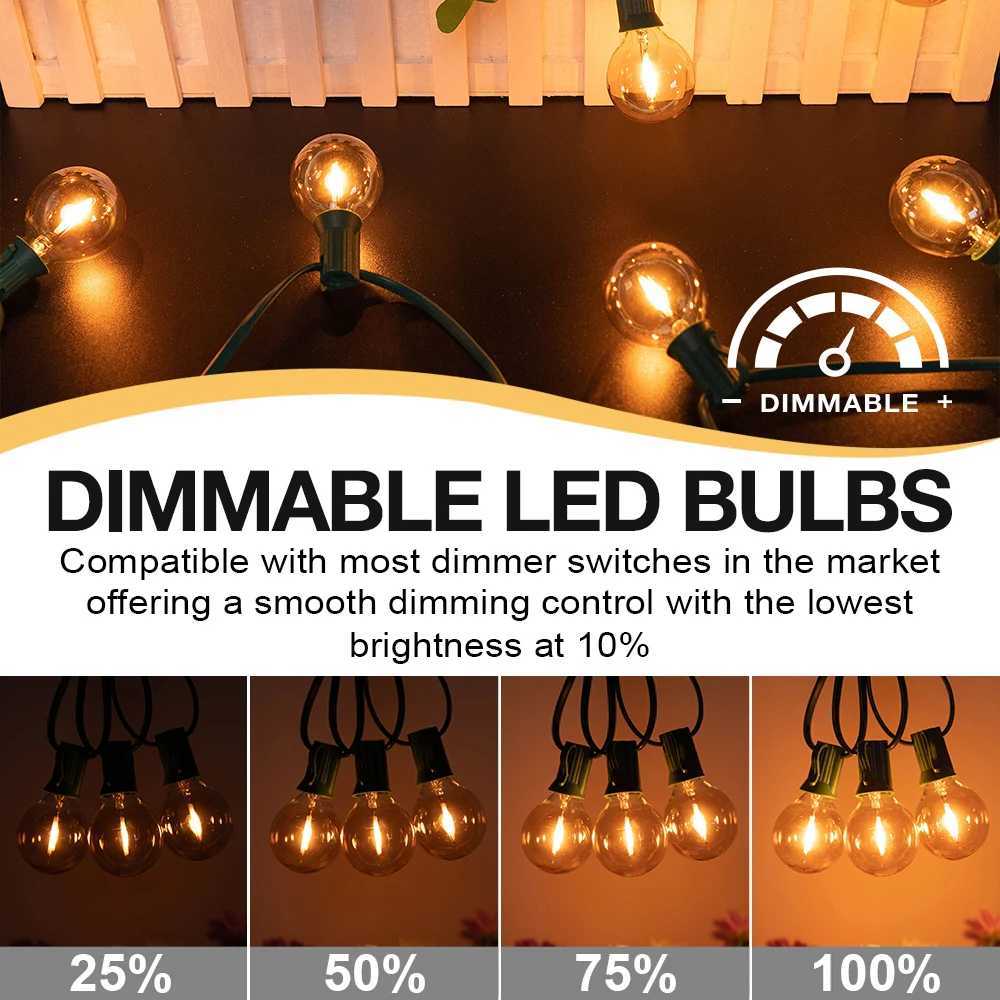 Vintage Globe LED Edison Light Bulbs G40 1W 220V 110V Amber Glass Light Lamps E14 E12 Base Warm White 2200K Living Room Lighting C251115