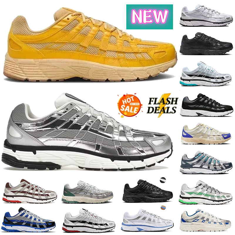 Designer Running Shoes Mens Womens Trainers p6000s Metallic Silver Armory Navy summit white Pure fashion Men Women outdoor Sports trainer sneakers 36-45 dhgate