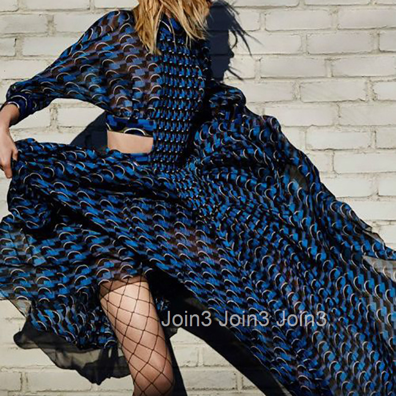 Summer 2025 New Womens Fashion Printed Dress with Hollowed Out Large Swing Skirt