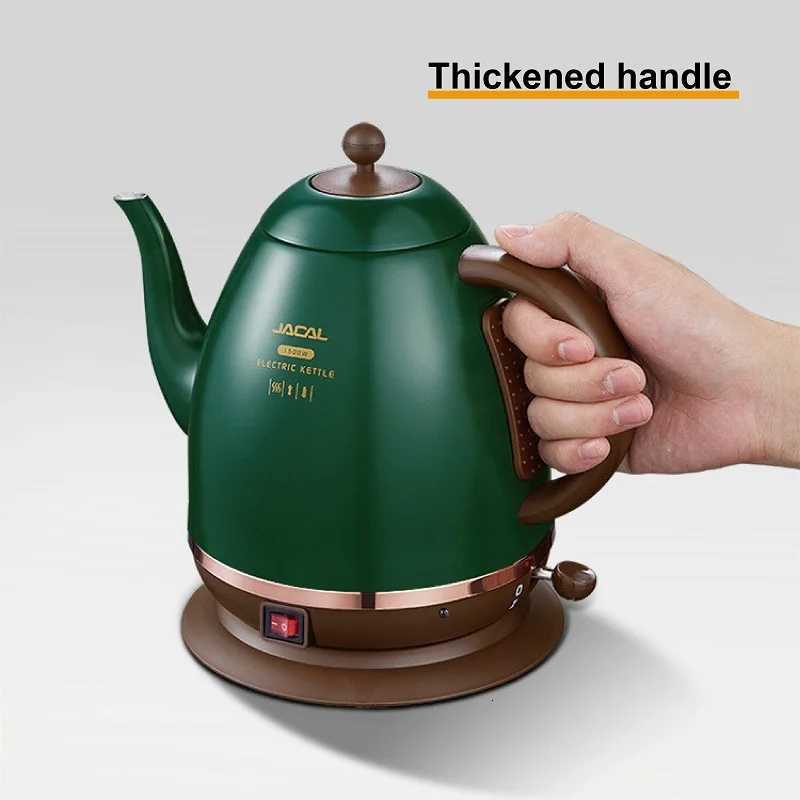 1500ml Electric Kettle Household Quick Boiling Kettle Long Spout Tea Kettle Retro Automatic Thermos Kettle Kitchen Tool 220V Y251114
