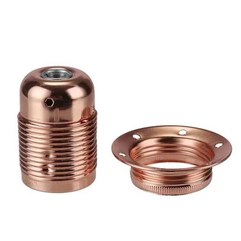 Vintage LED Lamp Holder E27 E26 DIY Industrial Pendant Light Bulb Base With Ring Retro Screw Socket Fitting Adapter Lampholder C251115