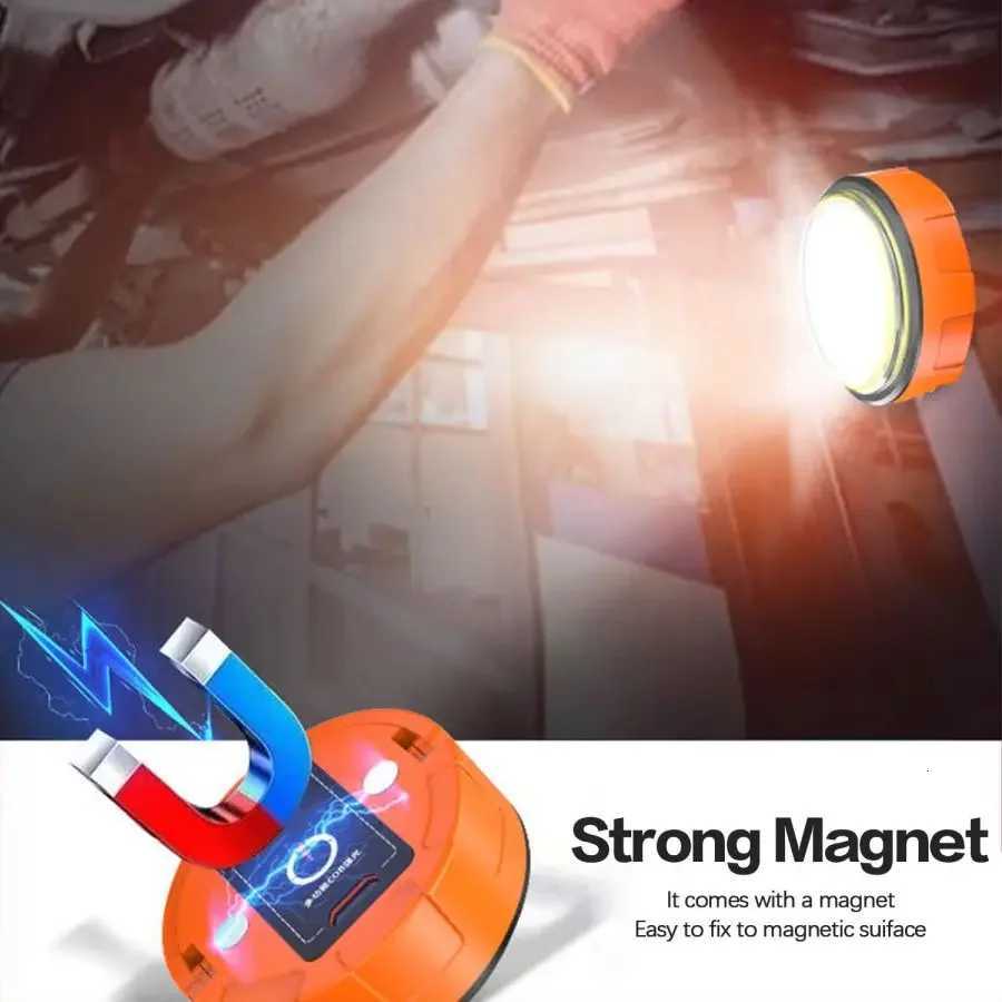 1-4 Pcs Mini COB LED Work Light Flashlight Emergency Lights LED Camping Light Waterproof Tent Lantern with Magnet Power Bank M251115