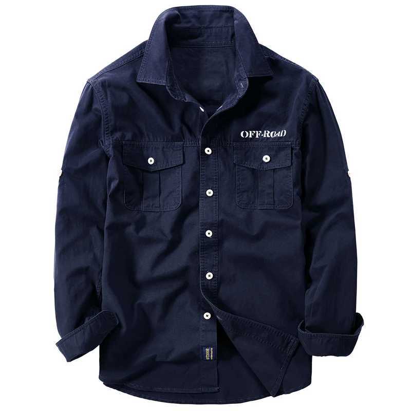 Mens Spring Multiple Military Tactical Shirt Ma Autumn Breathable Shirt Long Seven Work Camisa Cargo Shirt W250415