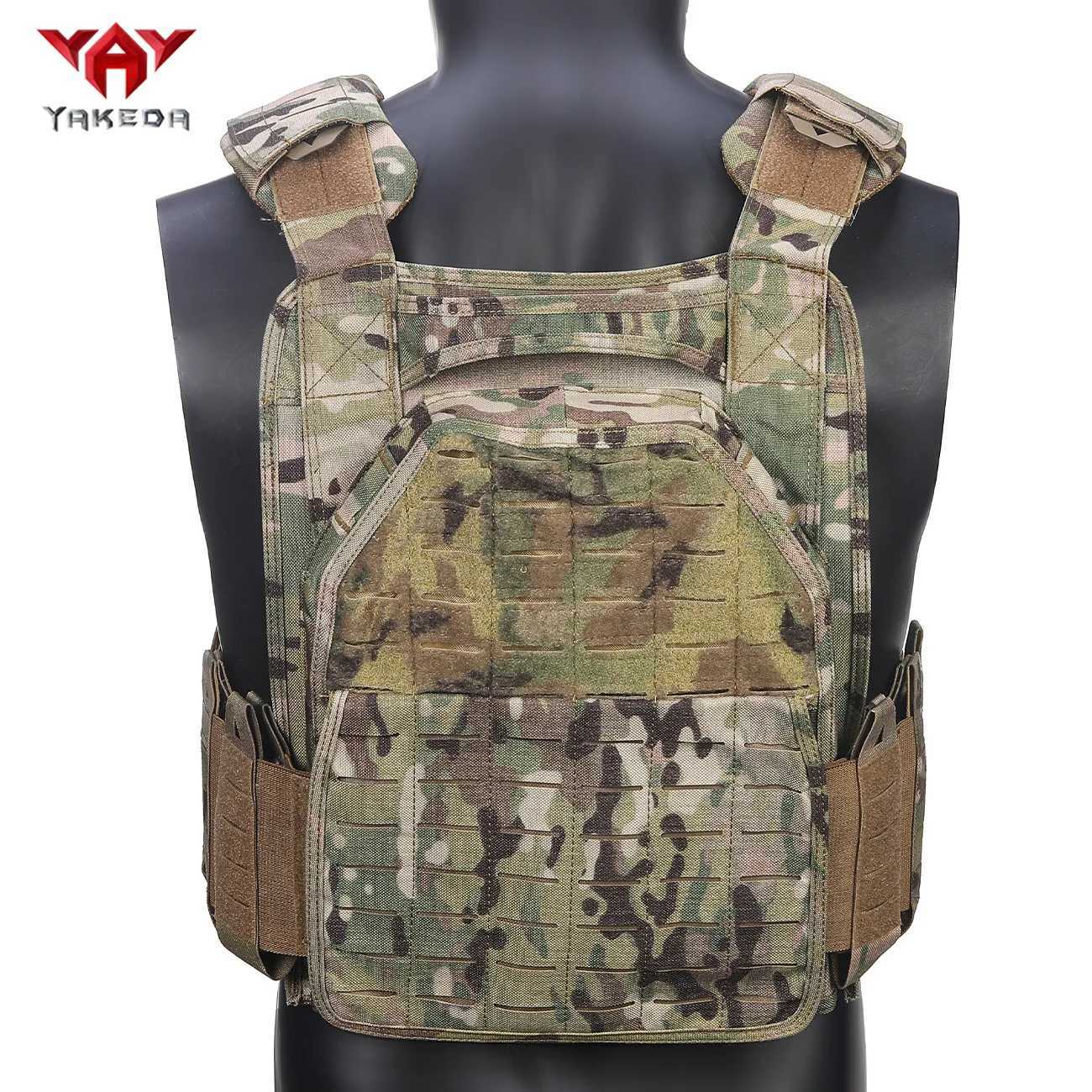 YAKEDA (with American flag) MOLLE training vest outdoor training vest 1000D waterproof and wear-resistant XJ250730XJ251114