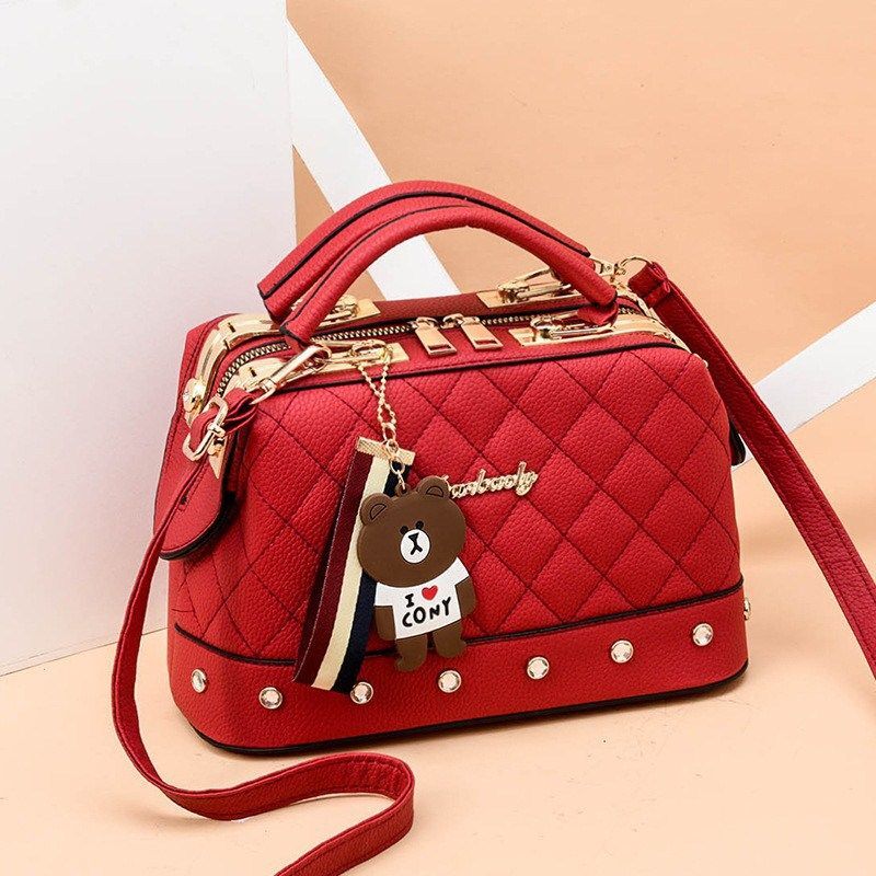 European And American New Fashion Women's With Gge Fragrant Style Handheld Small Boston Shoulder Bag