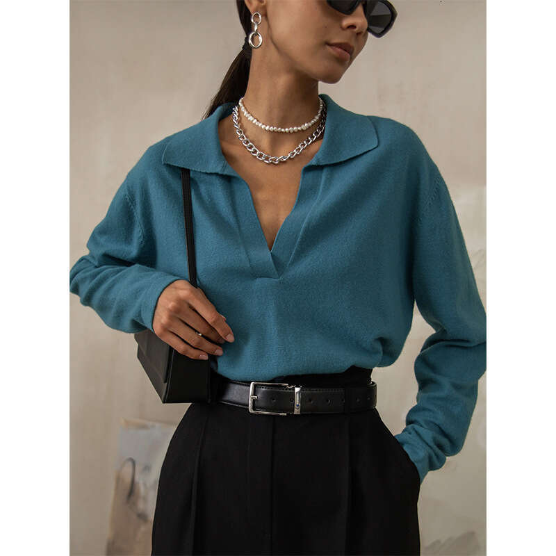 hoodie Mmwomen's Wear Polo Collar Autumn/Winter Casual Versatile Knitted Pullover Sweater For Women jacket