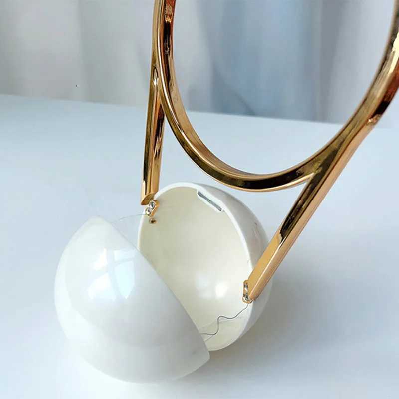 Designer Brand ning Cluh With Ball Handle Electroplated Pearl Bag Wens Round Creative Handbag Mini Trendy Pvc Wens Coin Purse Y251115